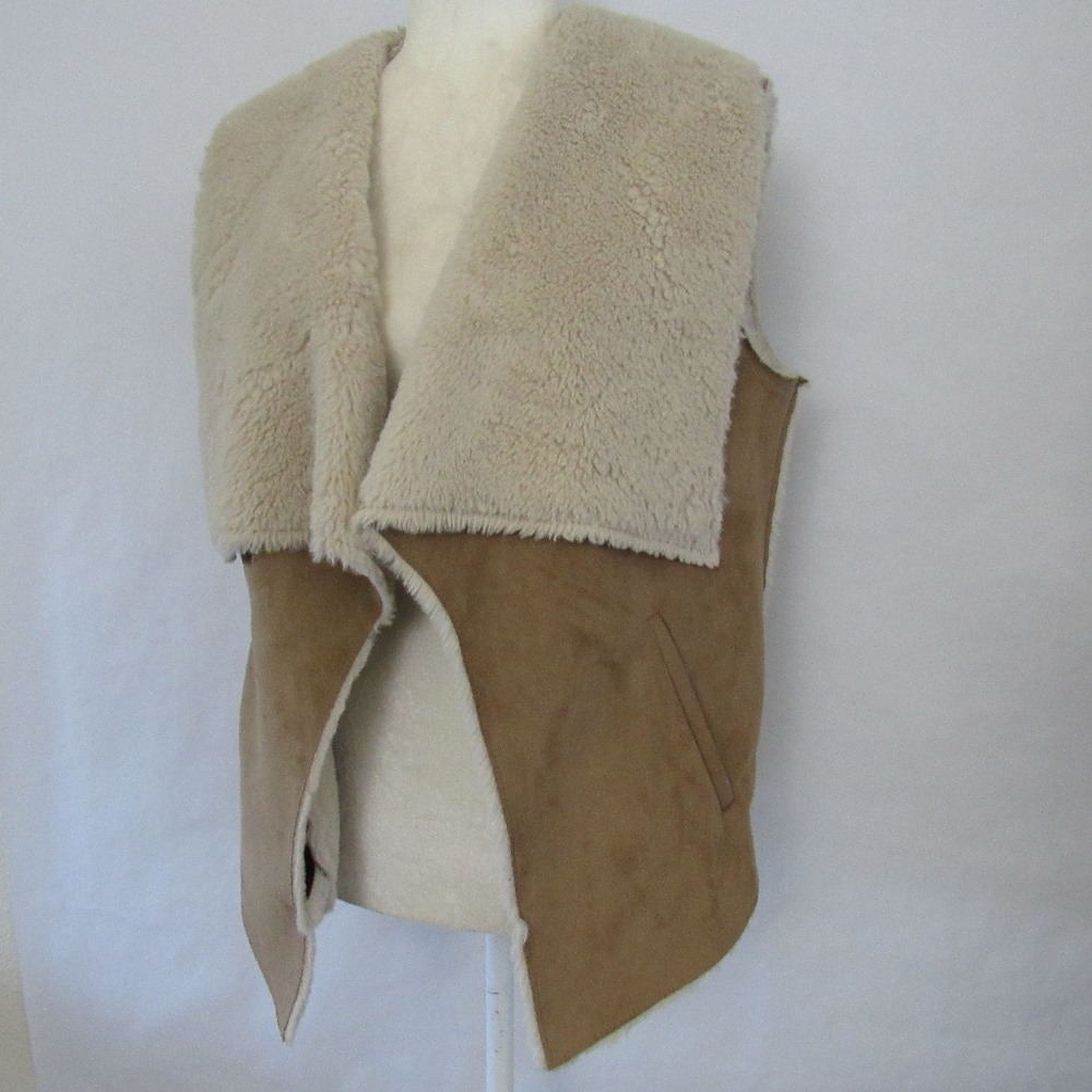 Womens Vest Large Faux Fur/Suede